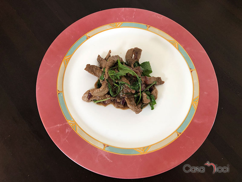 Straccetti in salsa d'ostriche