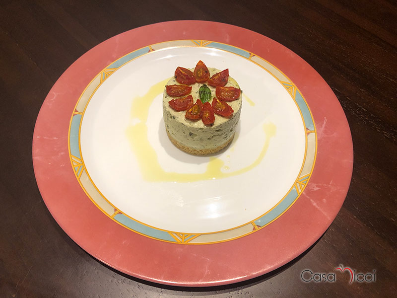 Cheesecake salata al pesto