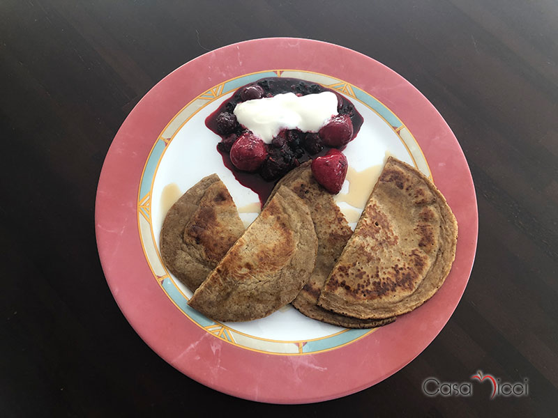 Pancake integrali allo sciroppo d'agave