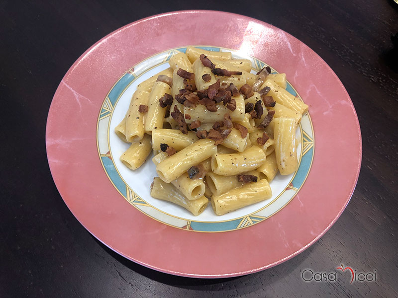 Ricetta Rigatoni alla carbonara La ricetta di CasaMicci